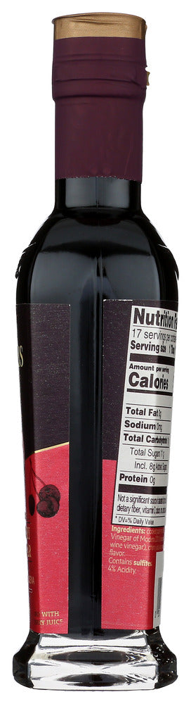 De Nigris: Dark Cherry Sweet Vinegar With Balsamic Vinegar Of Modena, 8.5 Fo