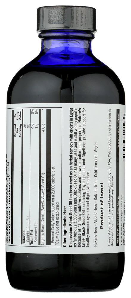 Natures Life: Black Seed Oil Cold Press, 8 Oz