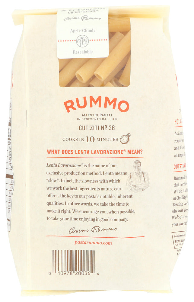 Rummo: Ziti Cut Pasta, 16 Oz