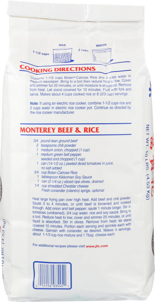 Botan: Rice Calrose, 10 Lb