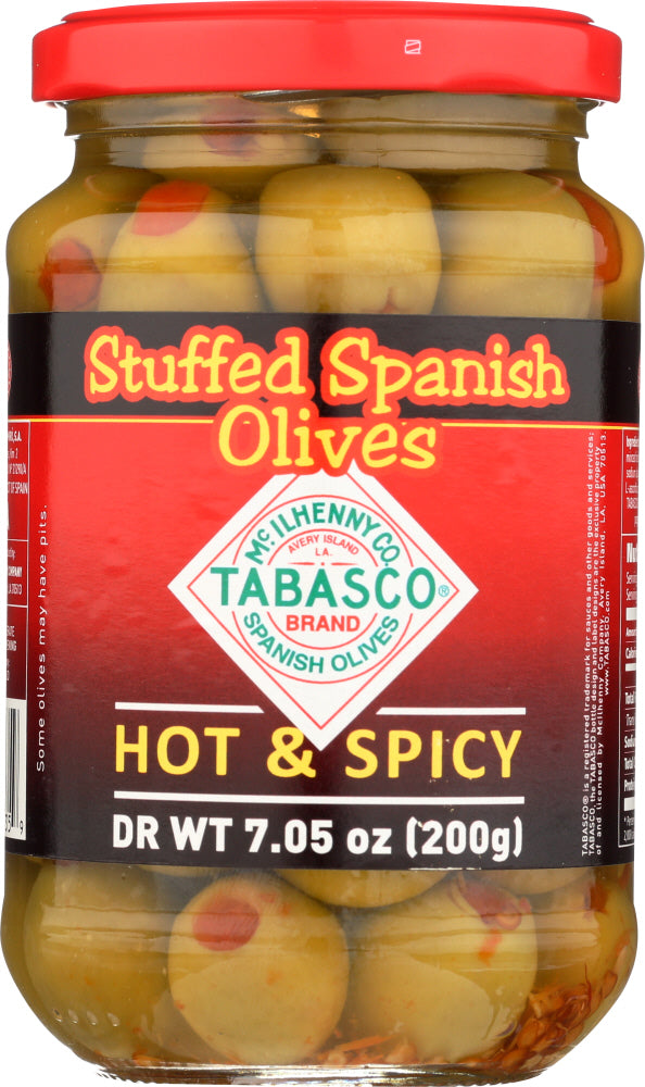 Tabasco: Hot & Spicy Stuffed Spanish Olives, 7.05 Oz