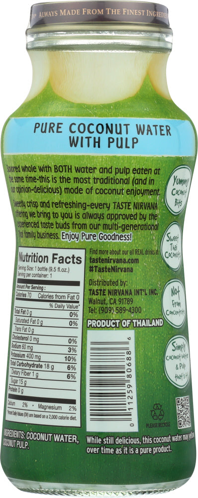 Taste Nirvana: Coconut Water With Pulp, 9.5 Oz