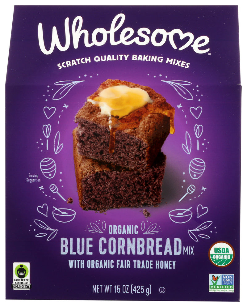 Wholesome: Mix Cornbread Blue Corn, 15 Oz