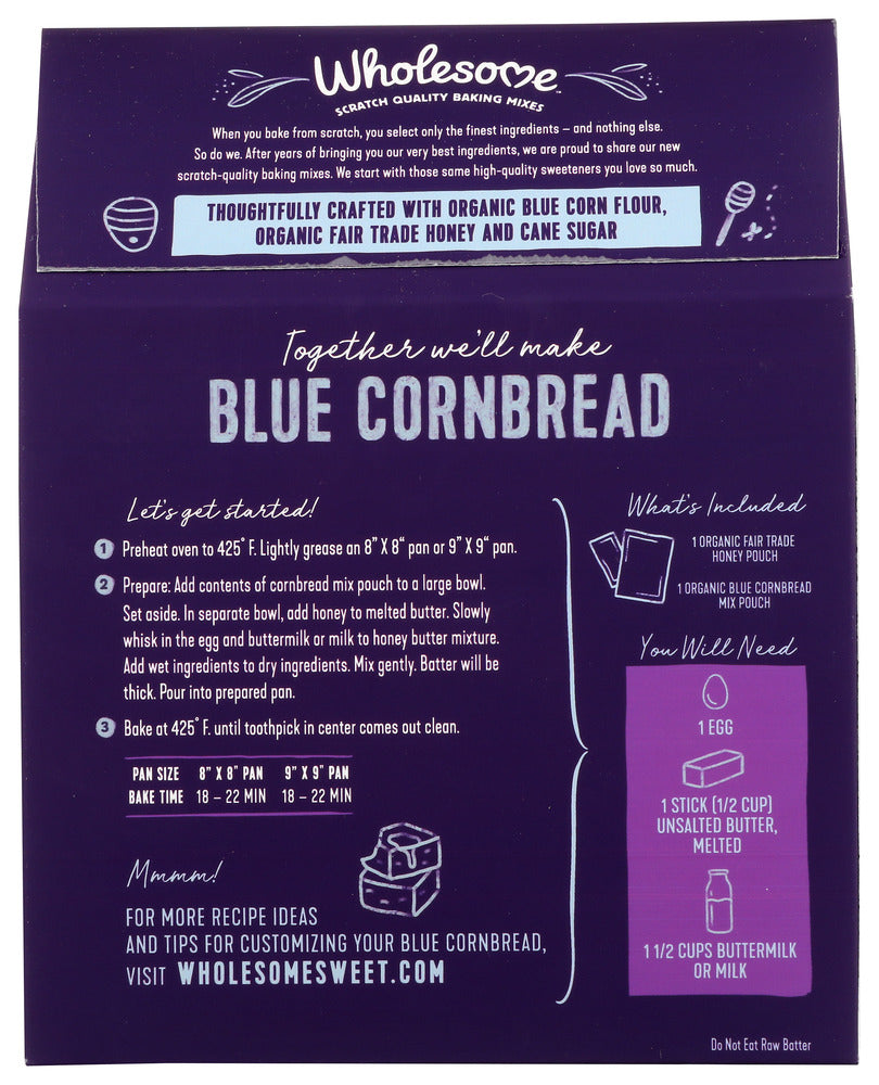 Wholesome: Mix Cornbread Blue Corn, 15 Oz