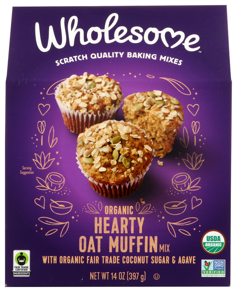 Wholesome: Mix Muffin Hearty Oat, 14 Oz