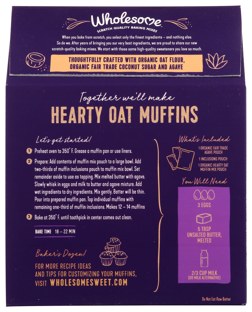 Wholesome: Mix Muffin Hearty Oat, 14 Oz