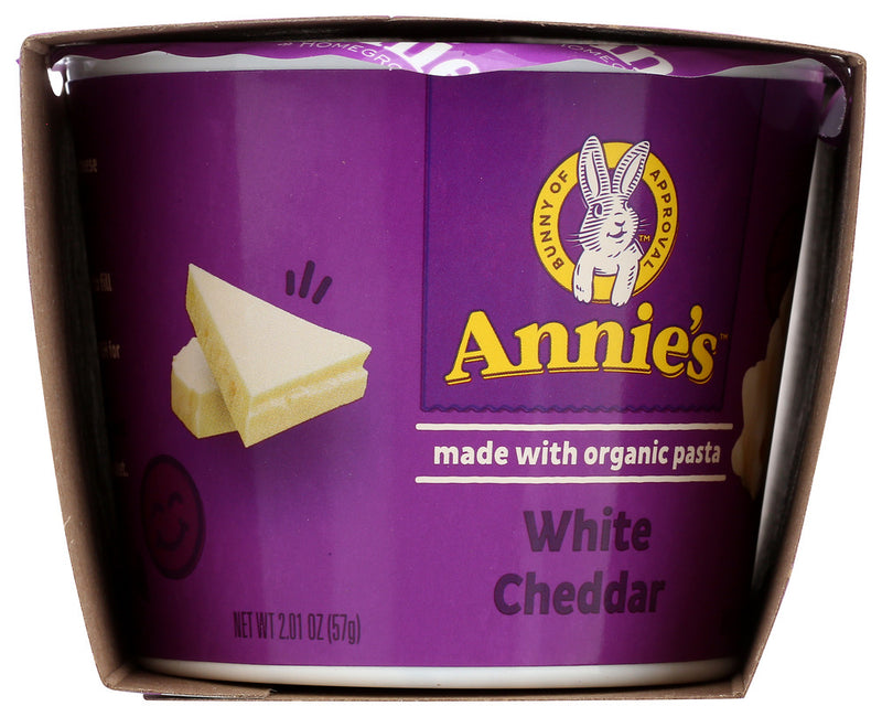 Annies Homegrown: White Cheddar Macaroni & Cheese Pasta Cup 2Pk, 4.02 Oz