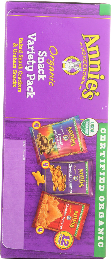 Annies Homegrown: Organic Snack Variety Pack 12Ct, 11 Oz