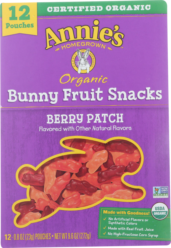 Annies Homegrown: Fruit Snacks Bny Berry, 9.6 Oz