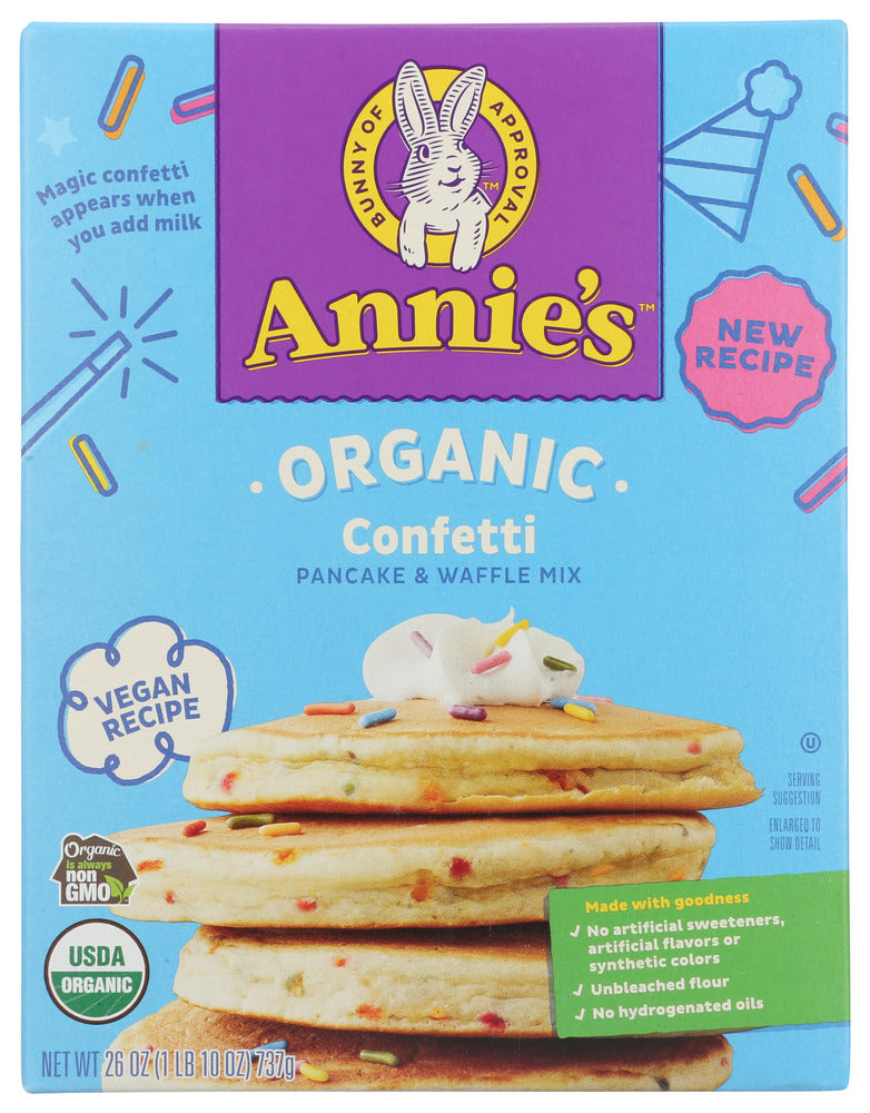 Annies Homegrown: Birthday Confetti Pancake & Waffle Mix, 26 Oz