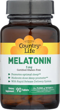 Country Life: Melatonin 3Mg, 90 Tb