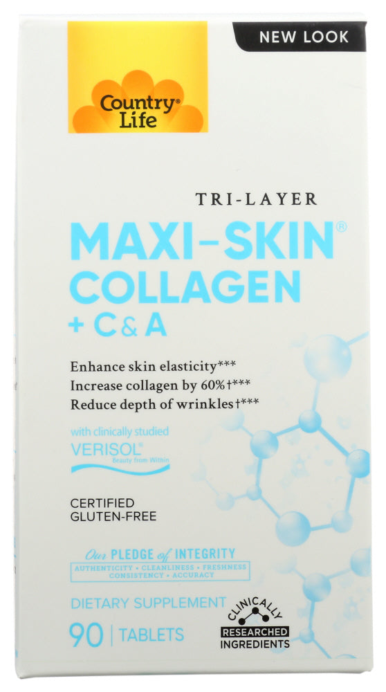 Country Life: Maxi Skin Collagen C & A, 90 Tb