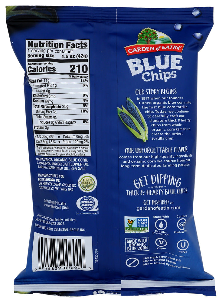 Garden Of Eatin: Chip Blue Trtla Org3, 1.5 Oz