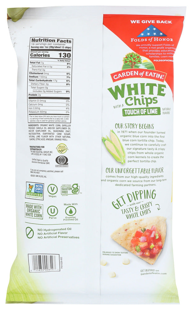 Garden Of Eatin: White Tortilla With Lime Chip, 16 Oz