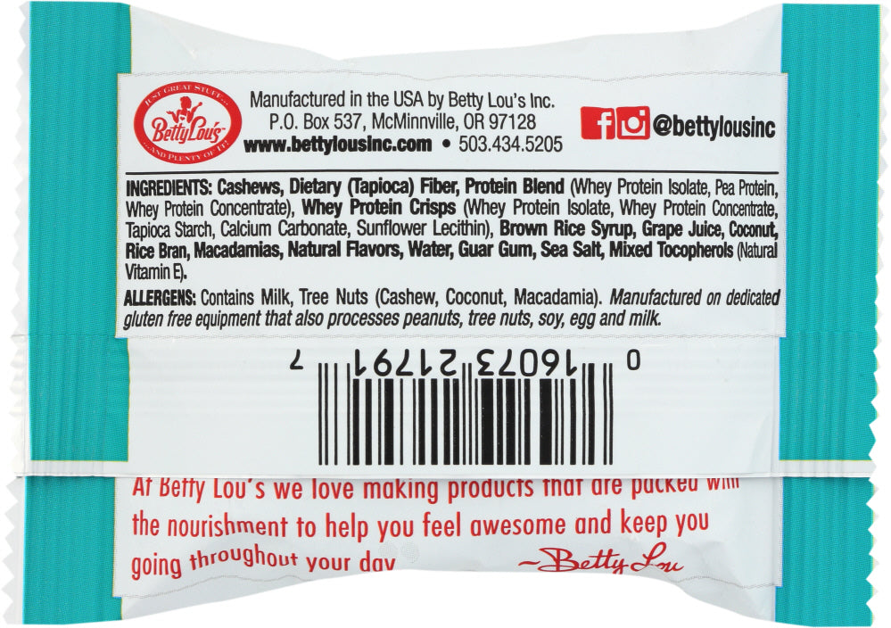 Betty Lous: Balls Coconut Macadamia, 1.4 Oz