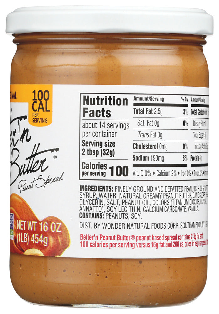 Better N Peanut Butter: Peanut Spread Original, 16 Oz