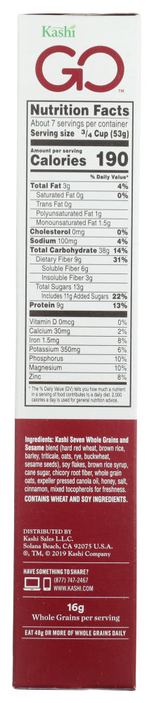 Kashi: Go Lean Crunch! Cereal, 13.8 Oz