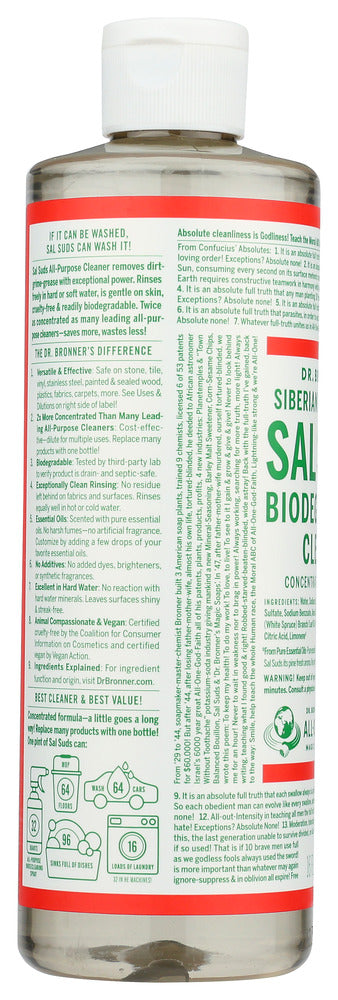 Dr Bronner: Sal Suds Cleaner Biodegradle, 16 Oz