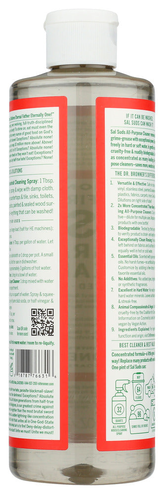 Dr Bronner: Sal Suds Cleaner Biodegradle, 16 Oz