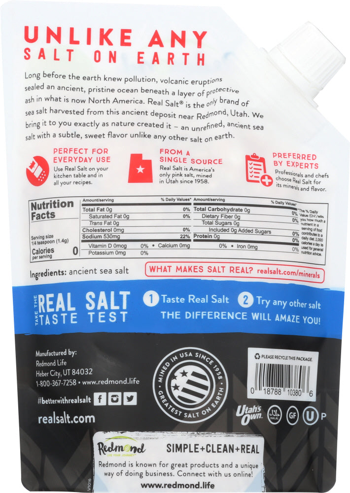 Redmond: Real Salt Coarse Grind Pouch, 16 Oz