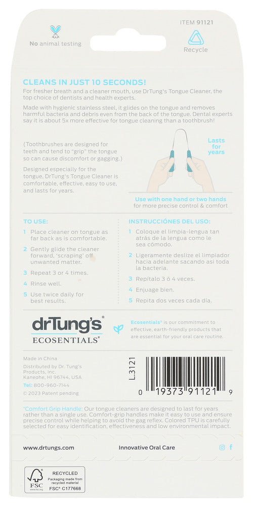 Dr Tungs: Tongue Cleaner, 1 Ea