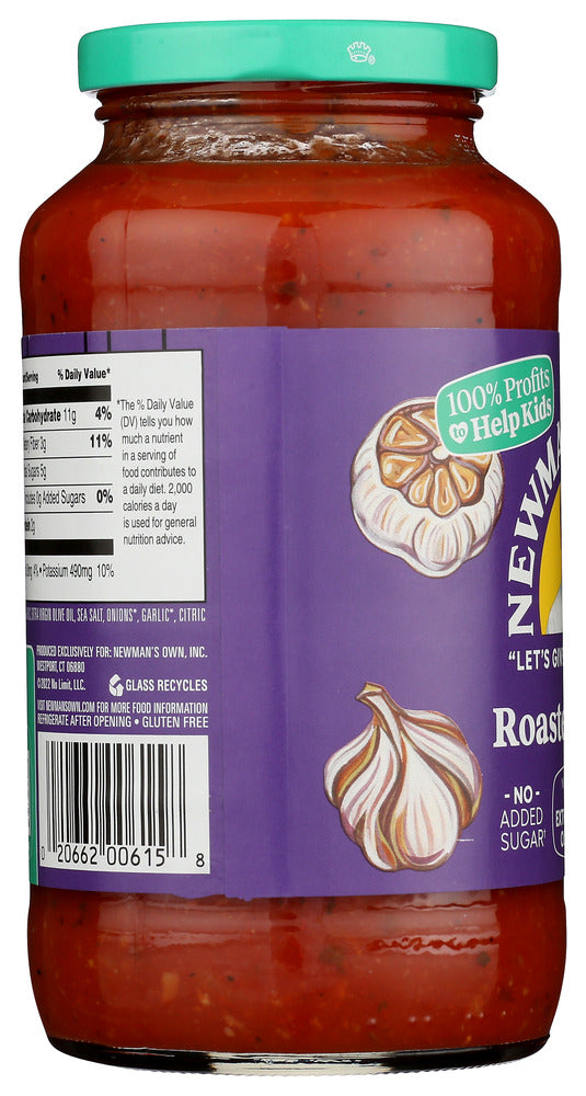 Newmans Own: Sauce Pasta Roasted Garlic, 24 Oz