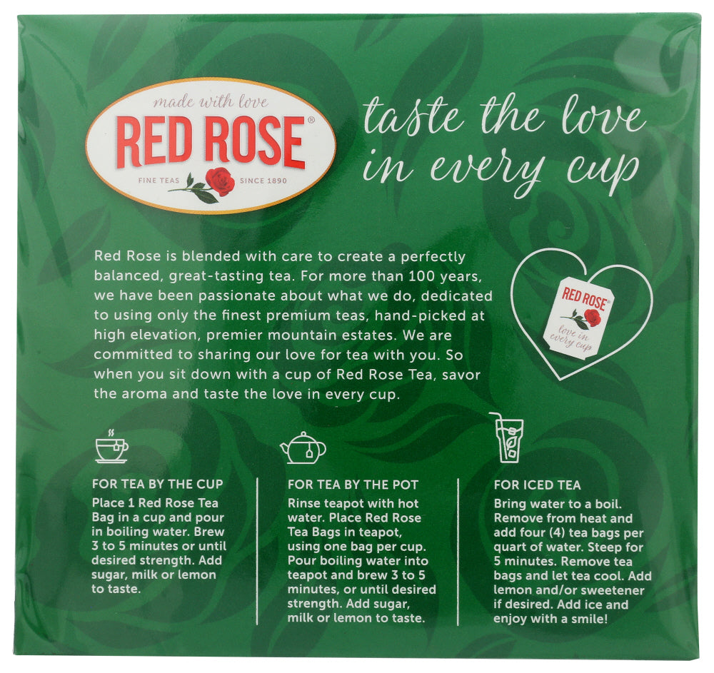 Red Rose: Decaf Black Tea 48 Teabags, 1 Bx