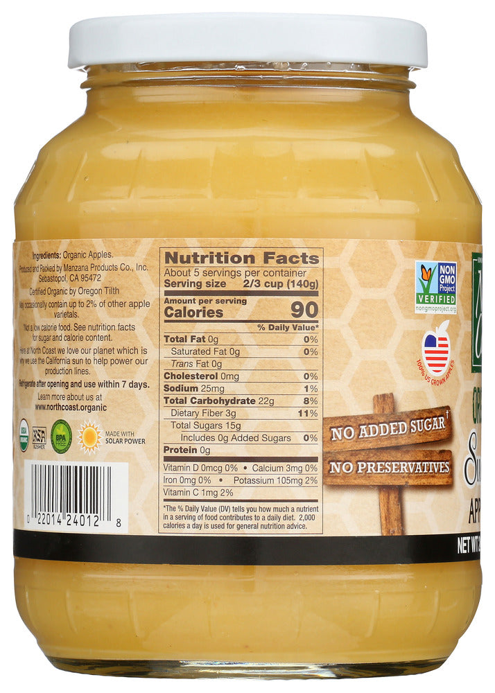 North Coast: Organic Sugarbee Applesauce, 24 Oz