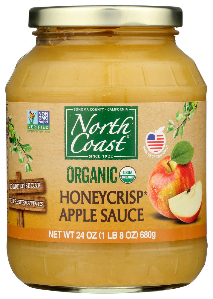 North Coast: Organic Honeycrisp Apple Sauce, 24 Oz