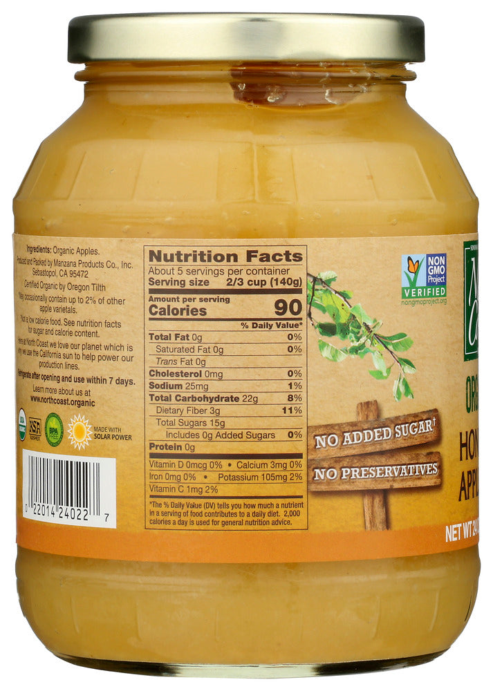 North Coast: Organic Honeycrisp Apple Sauce, 24 Oz