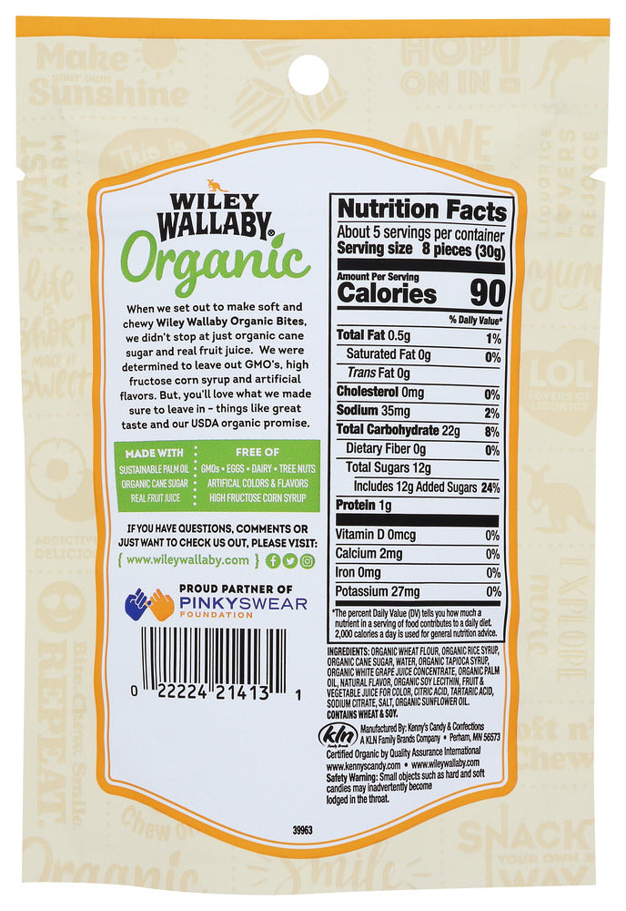 Wiley Wallaby: Organic Tropical Bites Candy, 5.5 Oz