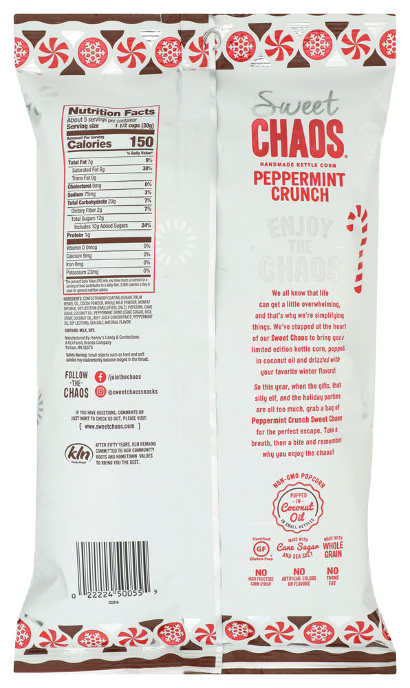 Sweet Chaos: Peppermint Crunch Popcorn, 5.5 Oz