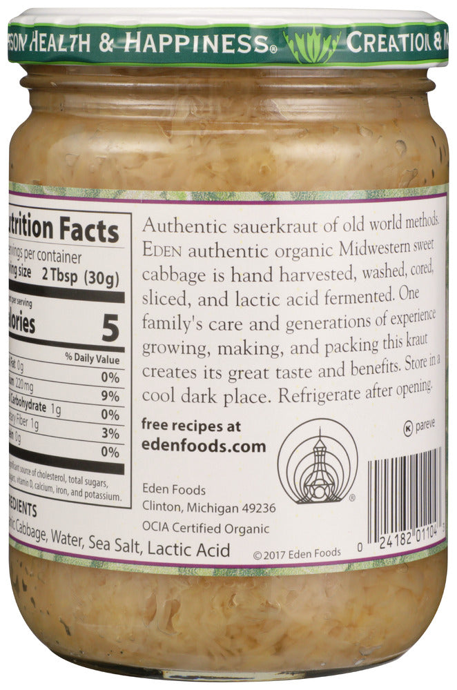 Eden Foods: Sauerkraut Organic, 18 Oz