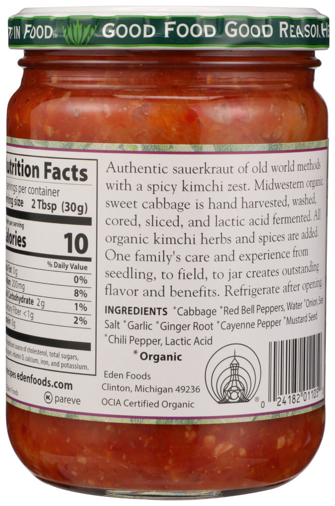 Eden Foods: Sauerkraut - Kimchi Organic, 18 Oz