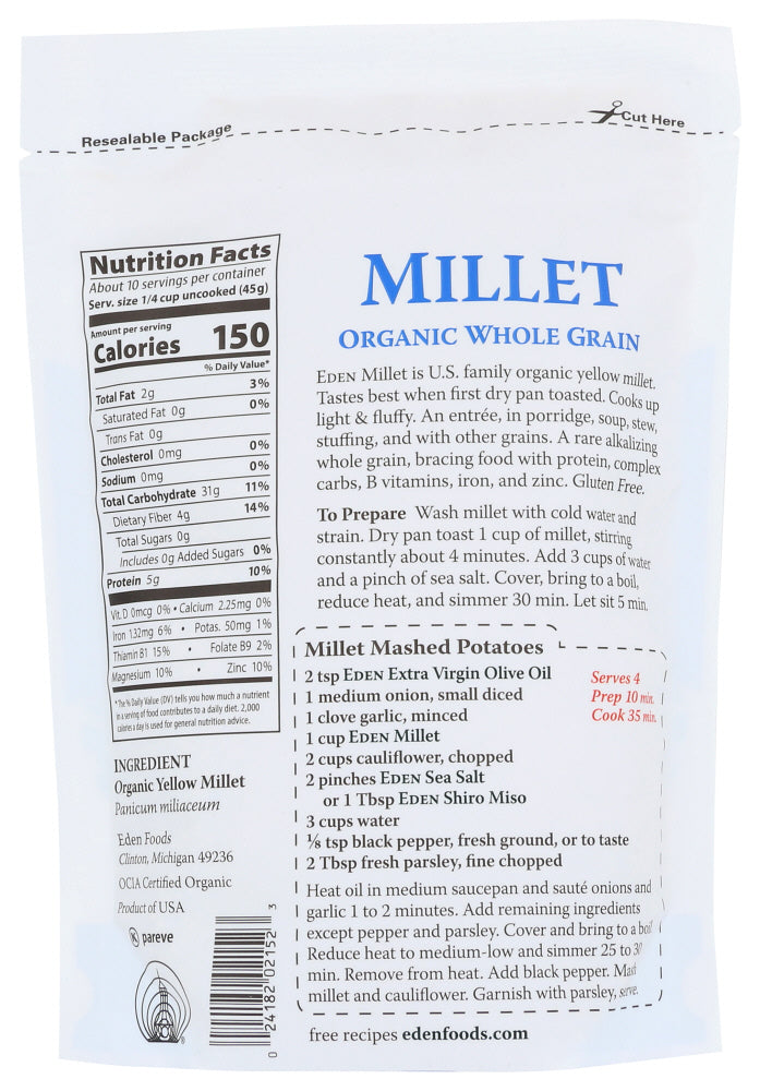 Eden Foods: Grain Millet, 16 Oz