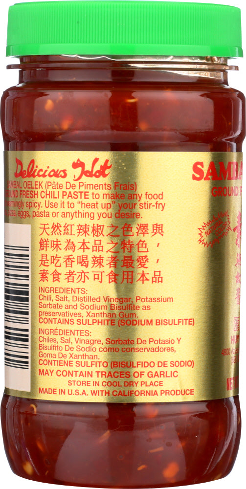 Huy Fong: Sambal Oelek Ground Fresh Chili Paste, 8 Oz