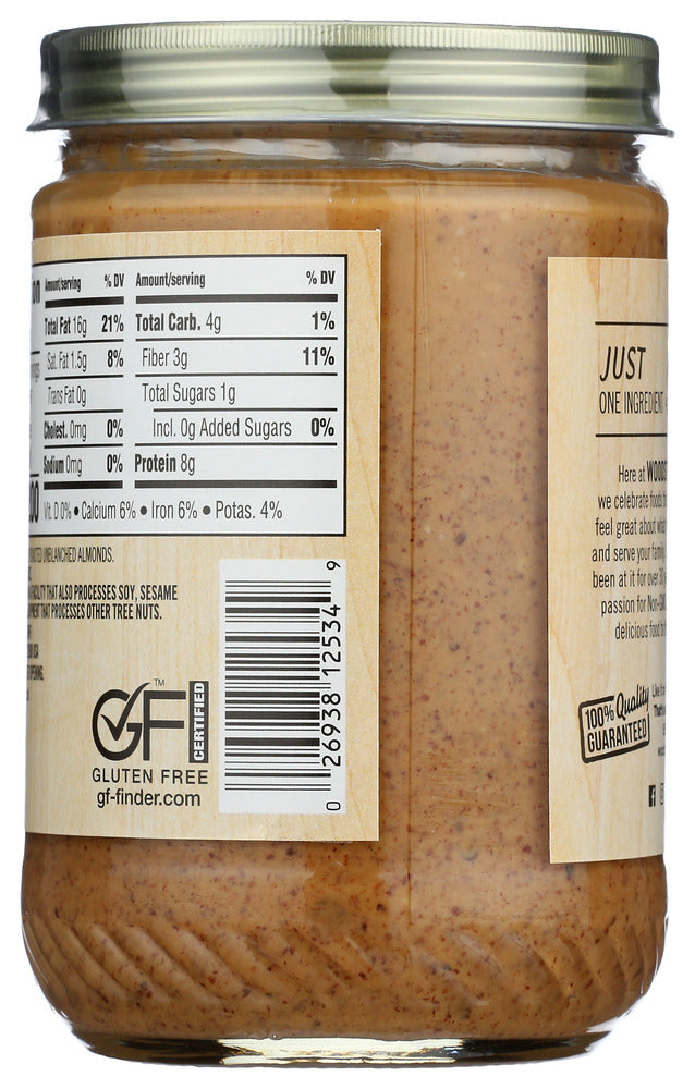 Woodstock: Almond Butter Unsalted Crunch, 16 Oz