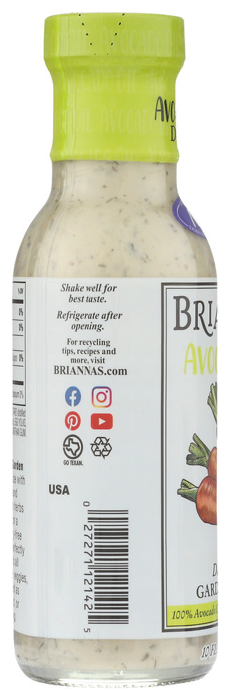 Briannas: Dairy Free Garden Ranch Avocado Oil Dressing, 10 Oz