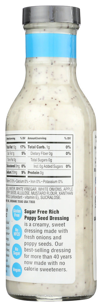 Briannas: Sugar Free Rich Poppy Seed Dressing, 12 Oz