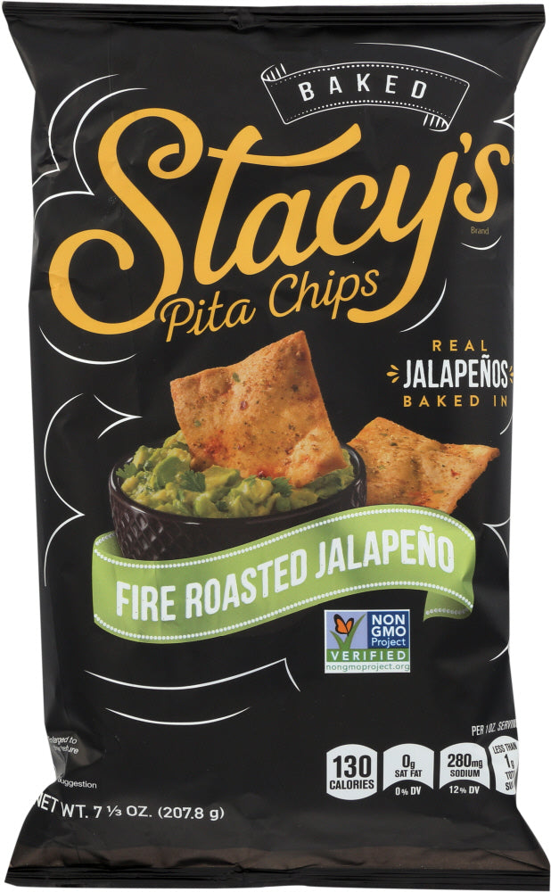 Stacys Pita Chip: Fire Roasted Jalapeno Pita Chips, 7.33 Oz