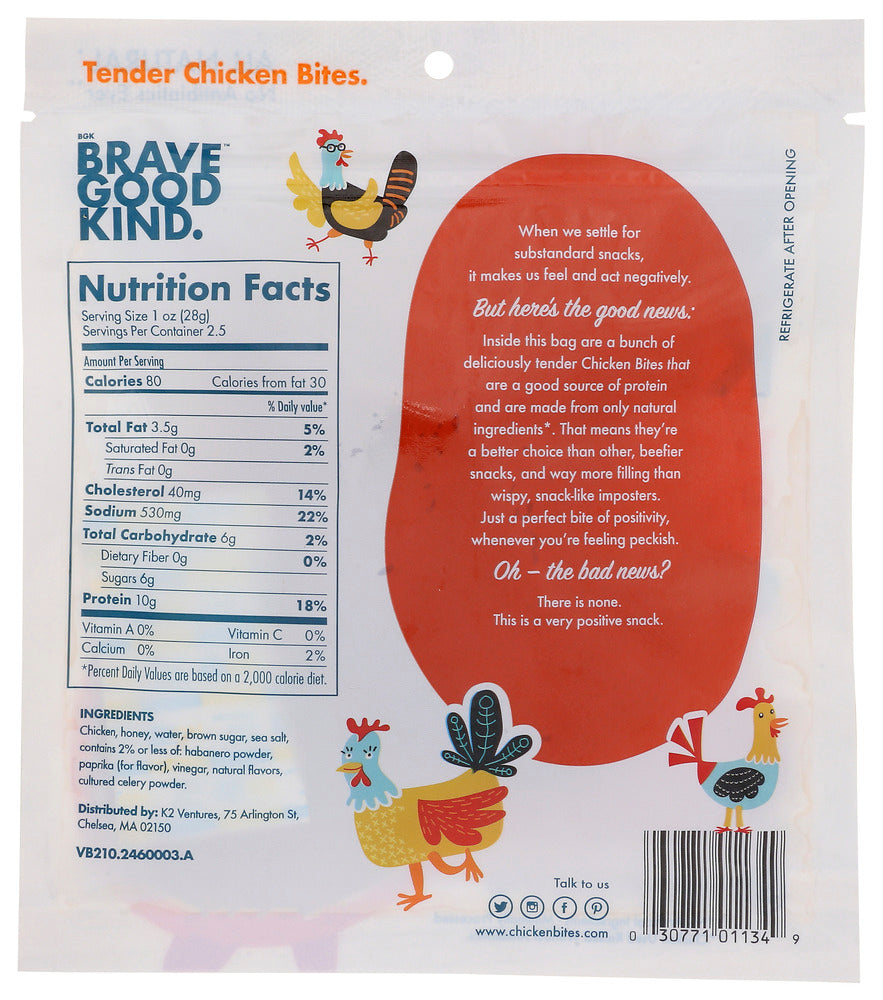 Brave Good Kind: Chicken Bites Hot Honey, 2.5 Oz