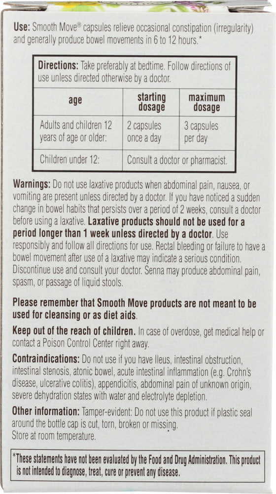 Traditional Medicinals: Smooth Move Senna Extract, 50 Cp