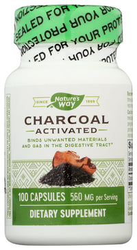 Nature's Way: Charcoal Activated 280 Mg, 100 Capsules