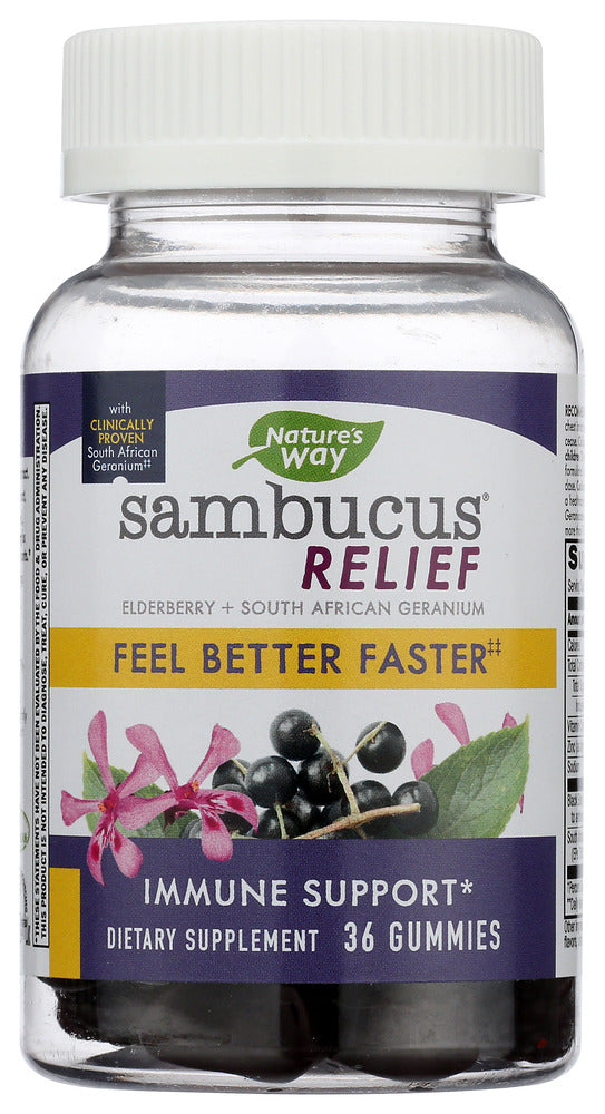 Nature's Way: Sambucus Relief Gummy, 36 Ea