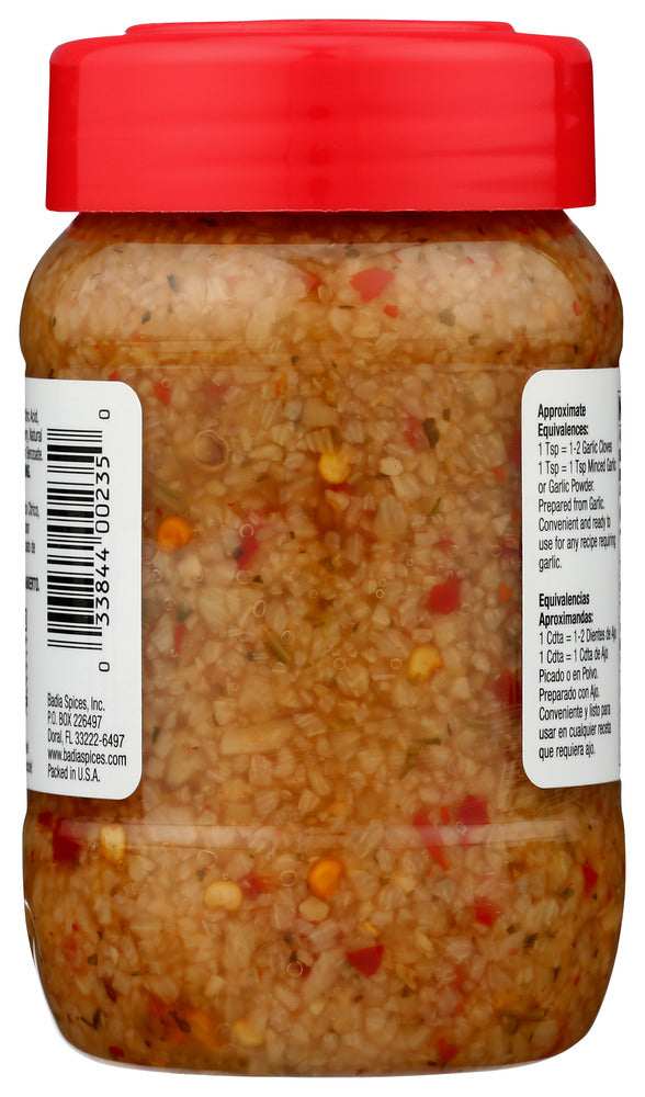 Badia: Spice Grlc Minced Redchil, 8 Oz