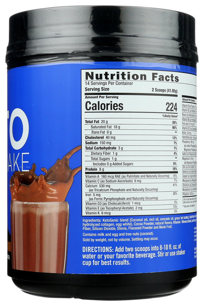 Keto Science: Keto Meal Shake Chocolate Cream, 20.7 Oz