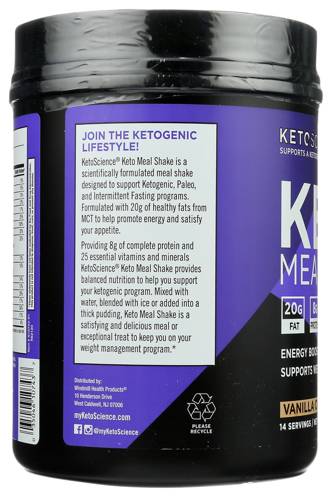 Keto Science: Vanilla Cream Mealshake, 20.7 Oz