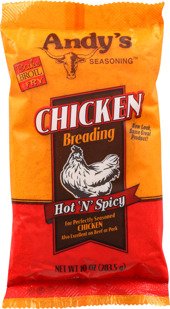 Andys Seasoning: Hot & Spicy Chicken Breading, 10 Oz