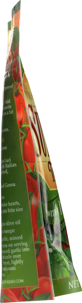 Bella Sun Luci: Sun Dried Tomatoes With Italian Basil Julienne Cut, 3 Oz