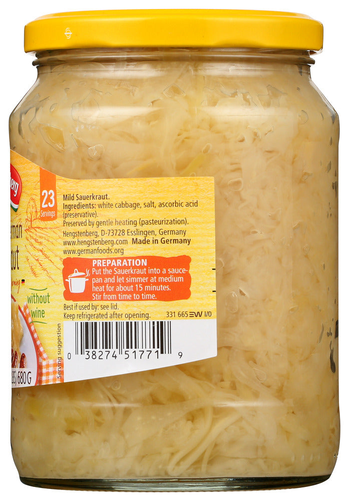 Hengstenberg: Authentic German Sauerkraut, 24 Oz